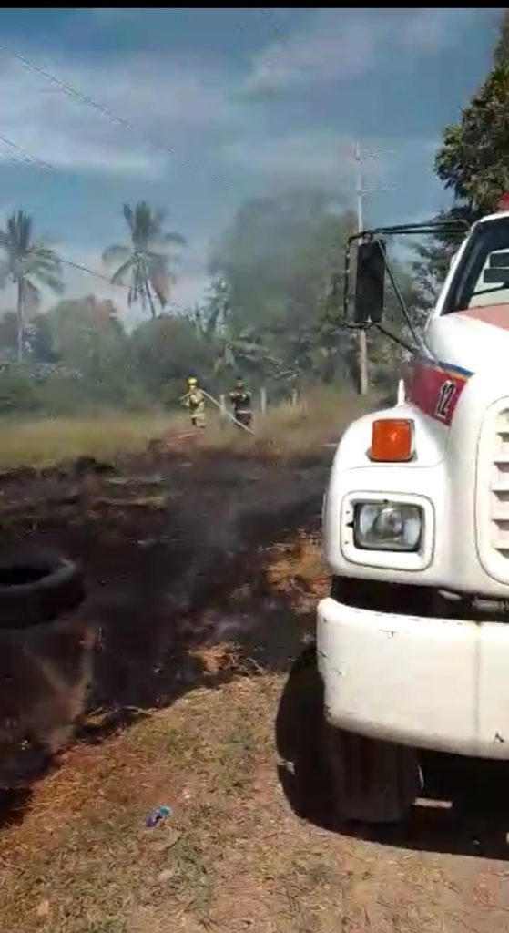 SOFOCAN BOMBEROS DEL ESTADO INCENDIO DE LOTE BALDÍO EN LA PEÑITA DE JALTEMBA