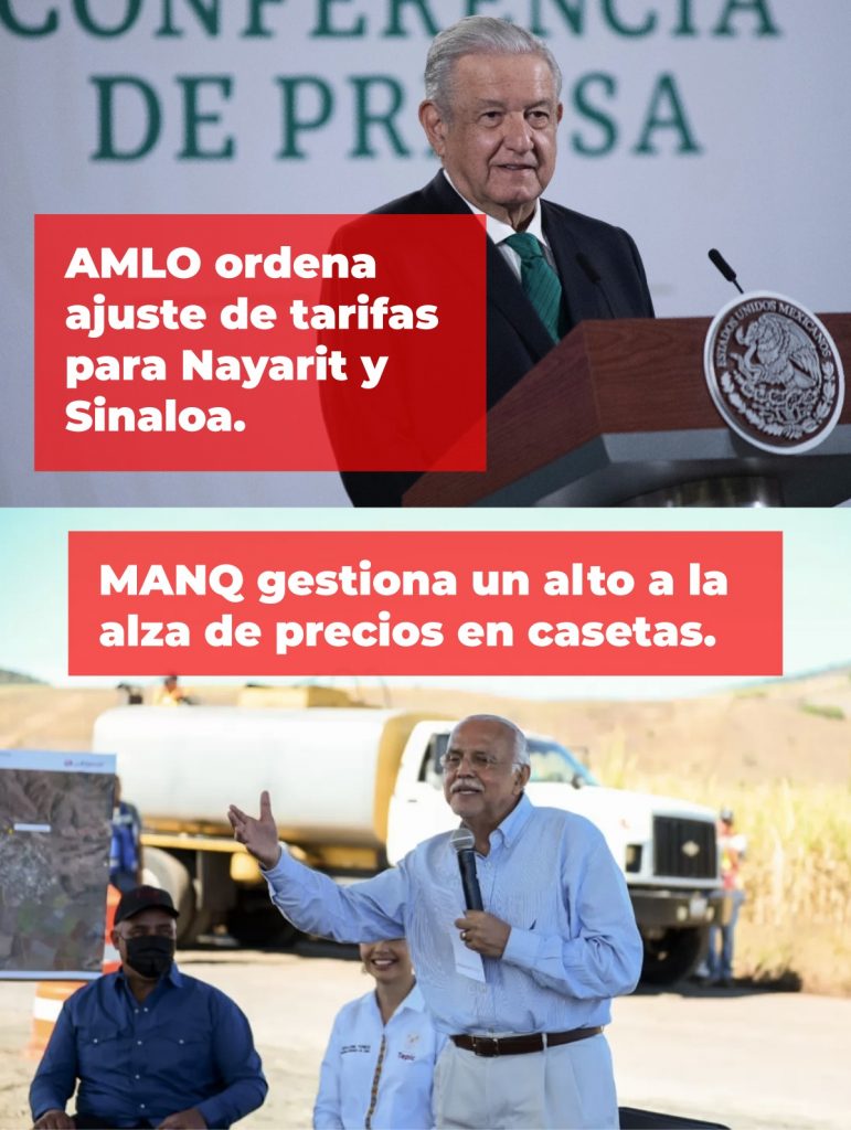 ORDENA AMLO AJUSTE DE TARIFA EN AUTOPISTAS DE NAYARIT; AUMENTÓ SERÍA DEL 7%