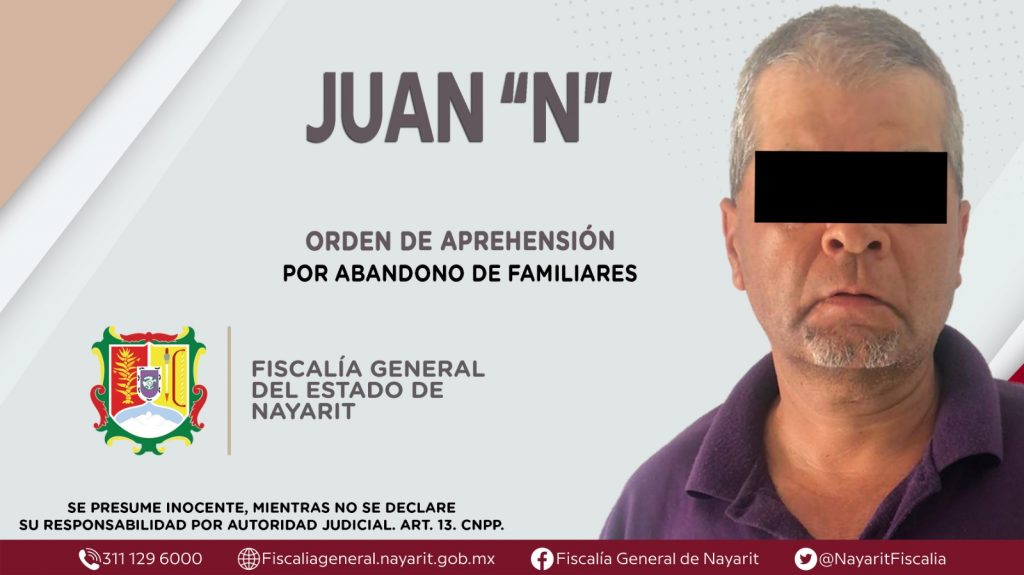 DETENIDO EN SAN PEDRO LAGUNILLAS POR ABANDONO DE FAMILIARES