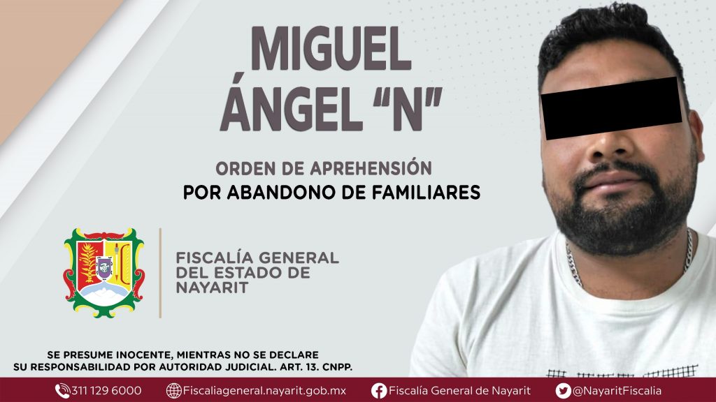 DETENIDO POR SU PROBABLE RESPONSABILIDAD DE ABANDONO DE FAMILIARES