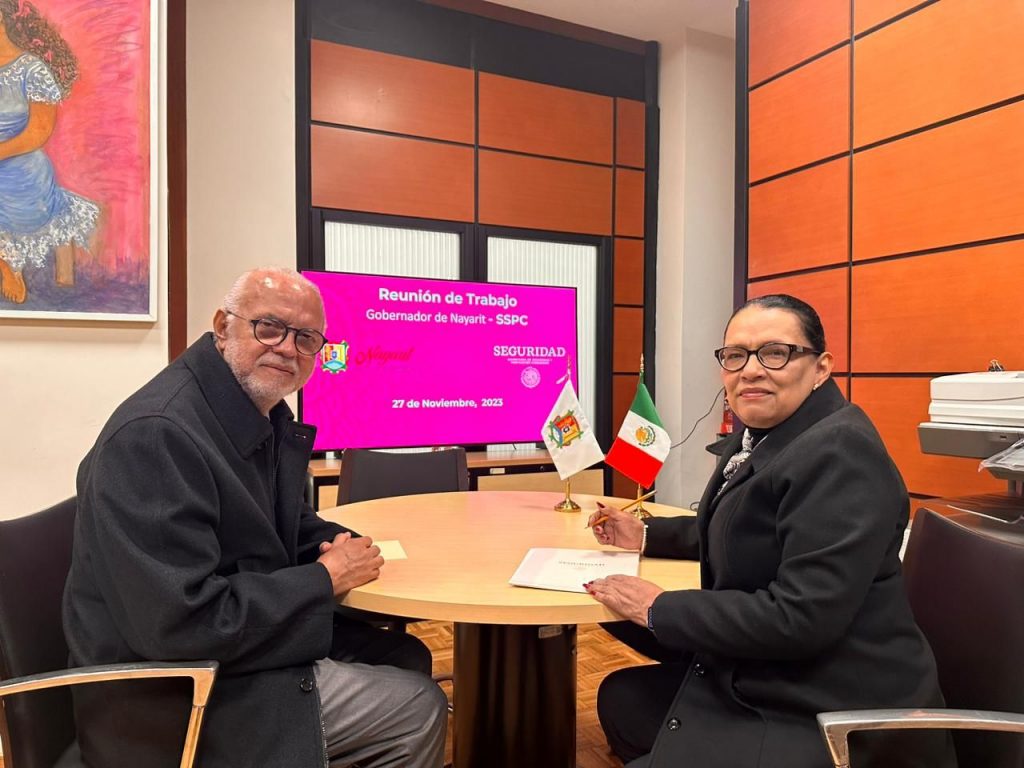 SE REÚNE MIGUEL ÁNGEL NAVARRO QUINTERO CON LA SECRETARIA DE SEGURIDAD Y PROTECCIÓN CIUDADANA FEDERAL