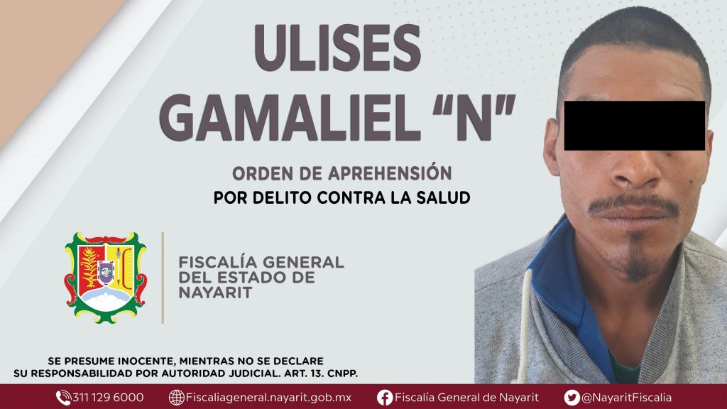 CAPTURADO POR SU PROBABLE RESPONSABILIDAD DE POSESIÓN DE ESTUPEFACIENTES