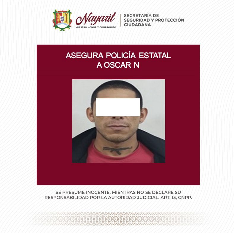 Asegura SSPC a una persona en labores de prevención en el municipio de Tepic