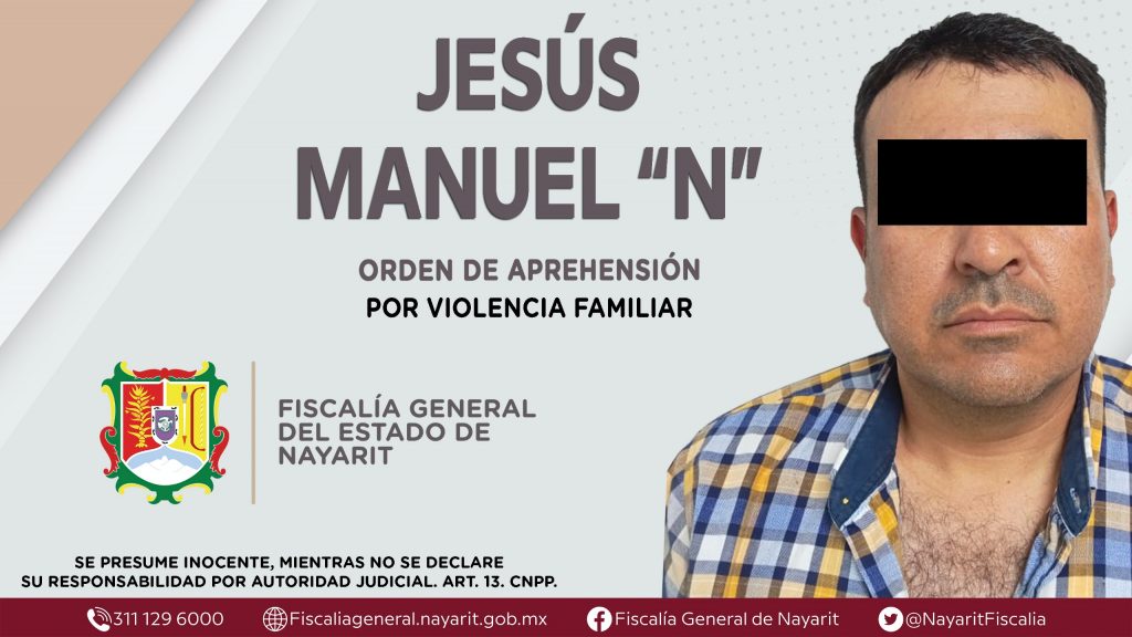 CAPTURADO PRESUNTO RESPONSABLE DE VIOLENCIA FAMILIAR