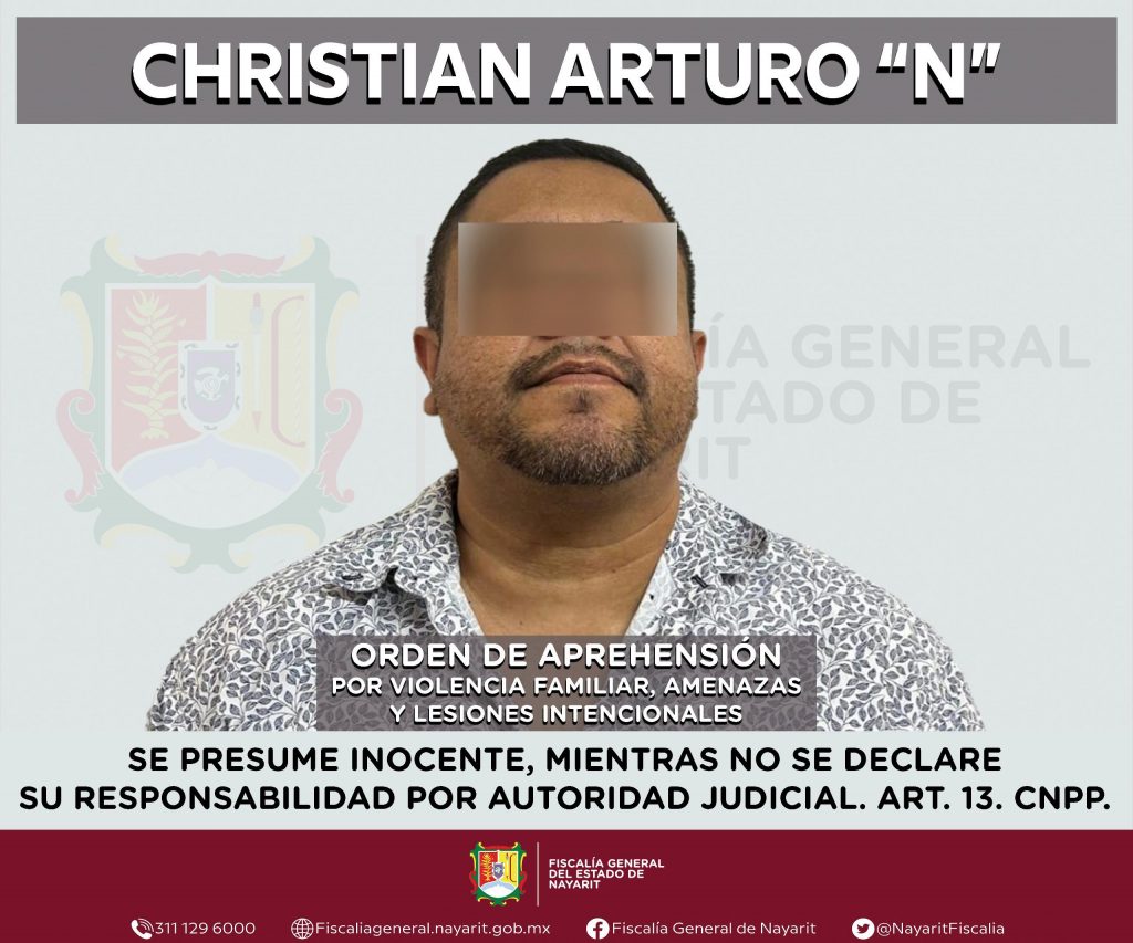 APREHENDIDO POR VIOLENCIA FAMILIAR, AMENAZAS Y LESIONES INTENCIONALES