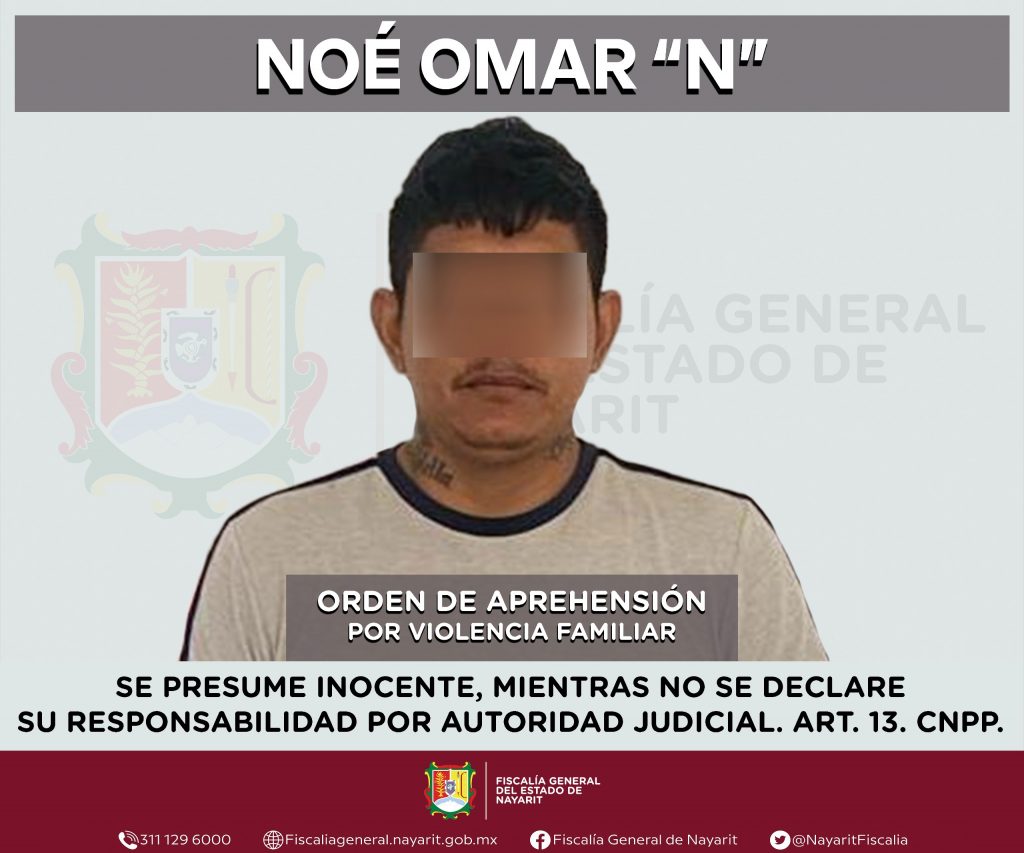 SE LE CUMPLIMENTA ORDEN DE APREHENSIÓN POR VIOLENCIA FAMILIAR