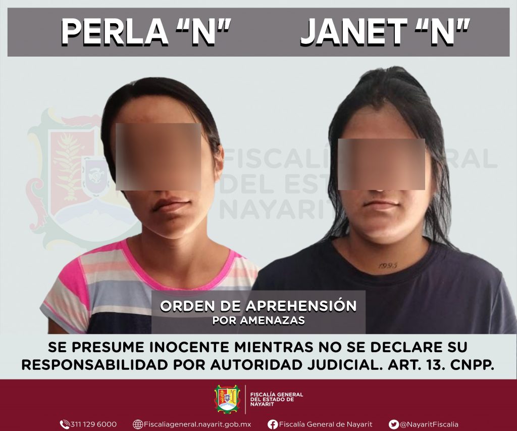 SE LES EJECUTA ORDEN DE APREHENSIÓN POR EL DELITO DE AMENAZAS