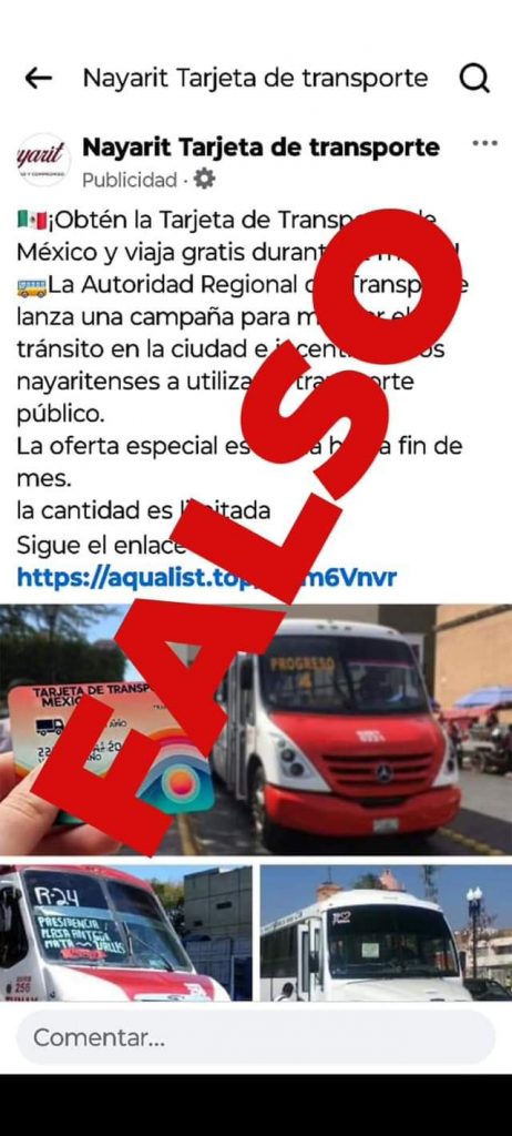 CIRCULA EN LAS REDES INFORMACIÓN FALSA