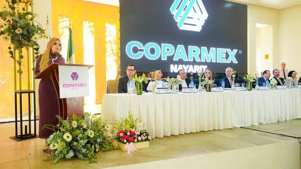 ASISTE ROCIO ESTHER GONZÁLEZ GARCÍA SECRETARIA GENERAL DE GOBIERNO A LA ASAMBLEA ANUAL NAYARIT 2024 DE LA COPARMEX