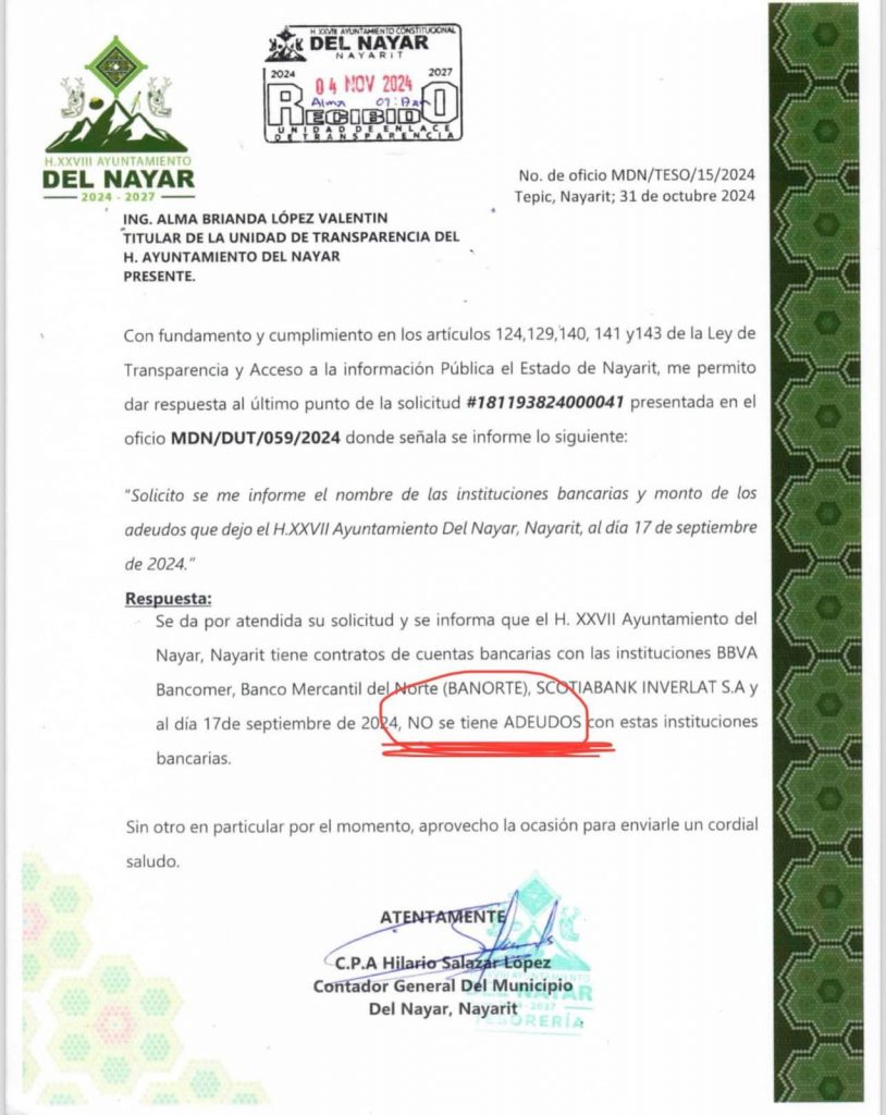 SE CALIENTA DEL NAYAR… ENTRAMADO POLÍTICO Y EN TELA DE JUICIO LO AFIRMADO POR LA ALCALDESA DE, DEL NAYAR.