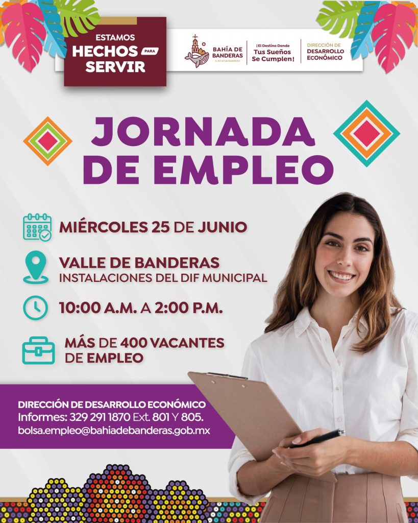 Gobierno de Bahía de Banderas lanza Jornada de Empleo con más de 400 vacantes