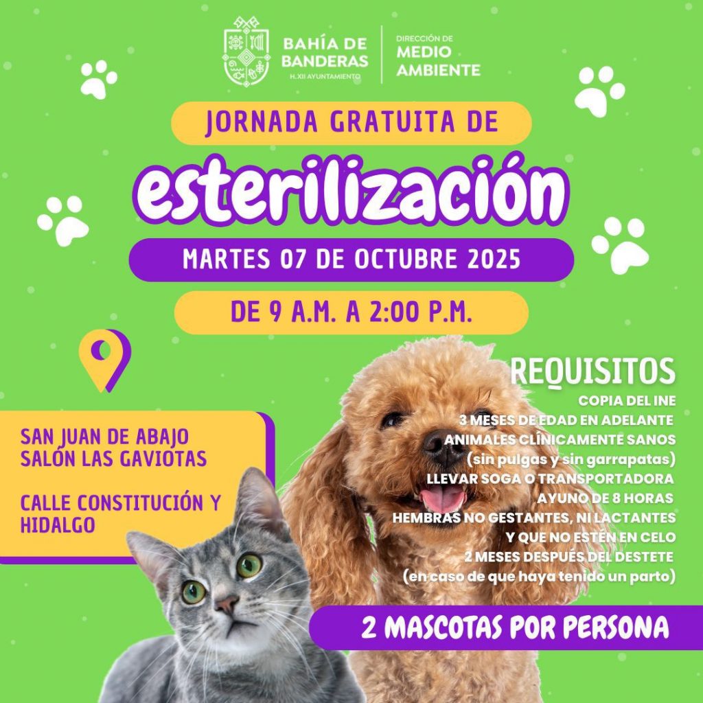 Este martes la Jornada gratuita de esterilización será en San Juan de Abajo