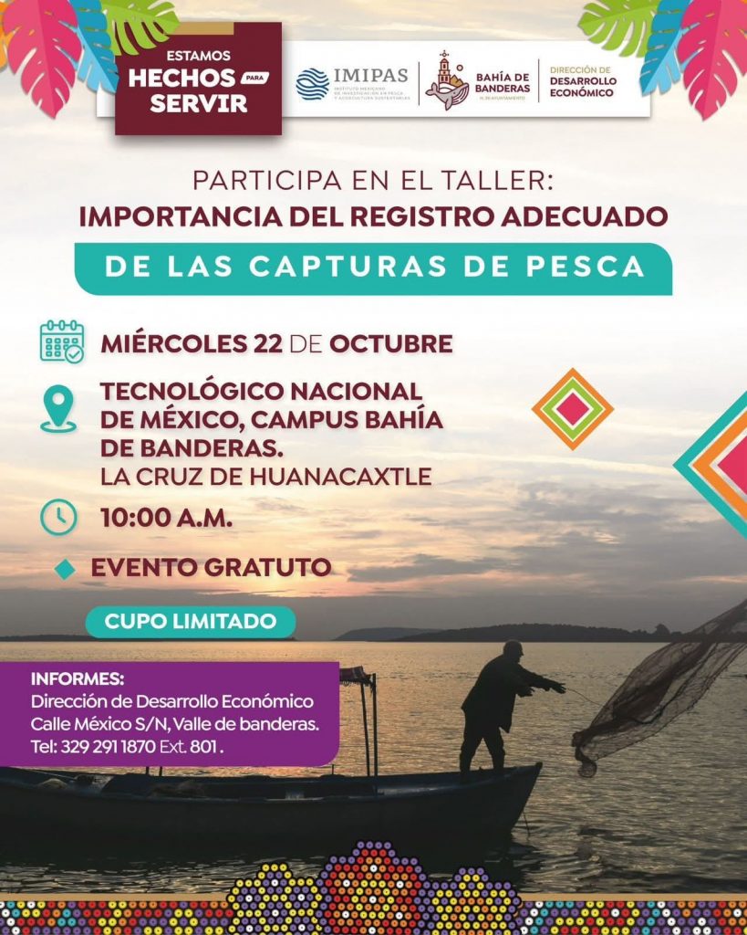Gobierno de Bahía de Banderas impulsa la capacitación pesquera con taller gratuito