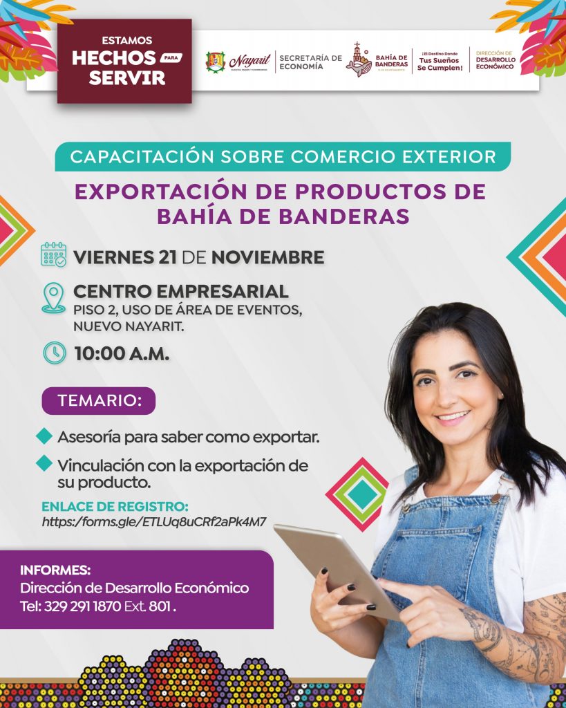 Se abre Capacitación en Comercio Exterior para Emprendedores de Bahía de Banderas