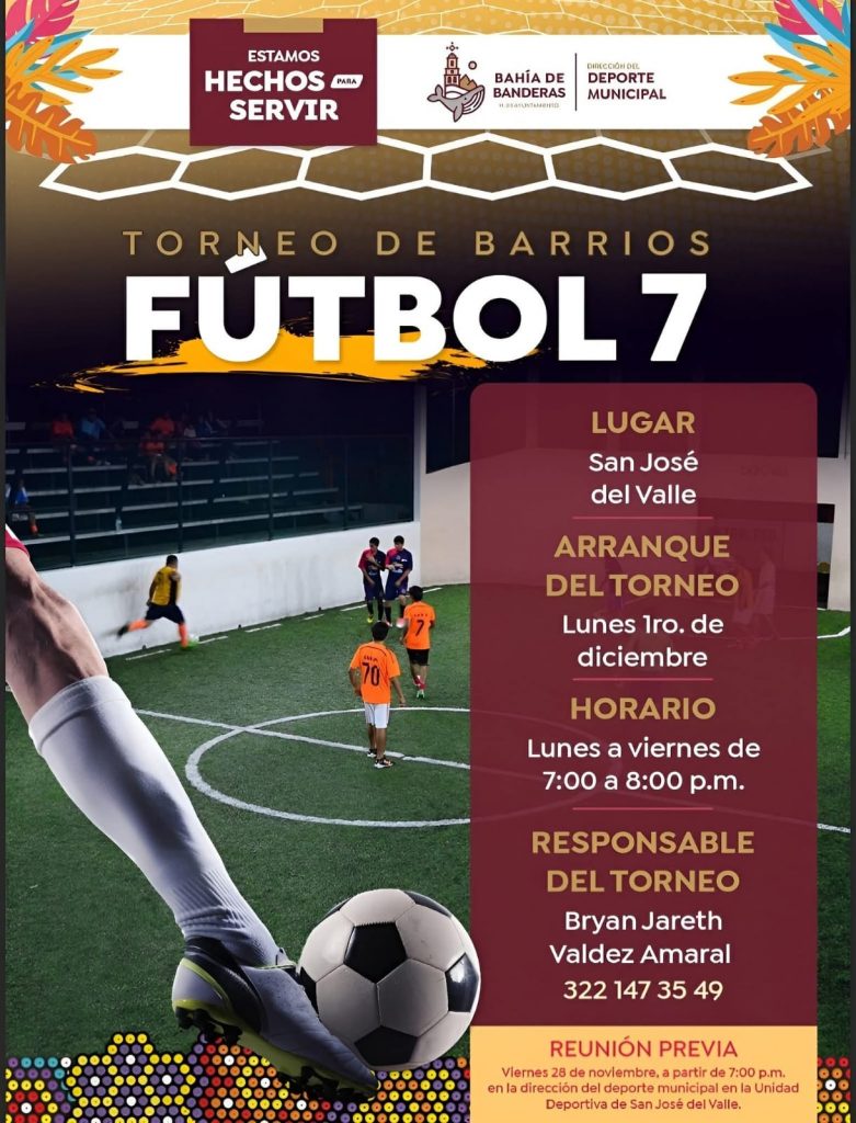 Gran Torneo de Barrios de Fútbol 7 en Bahía de Banderas
