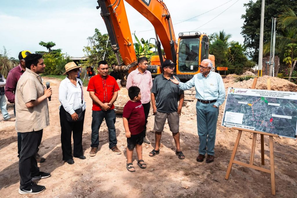 Tijuanita en Ruiz, avanza: inicia gobierno estatal, obra de alcantarillado y mejoras comunitarias