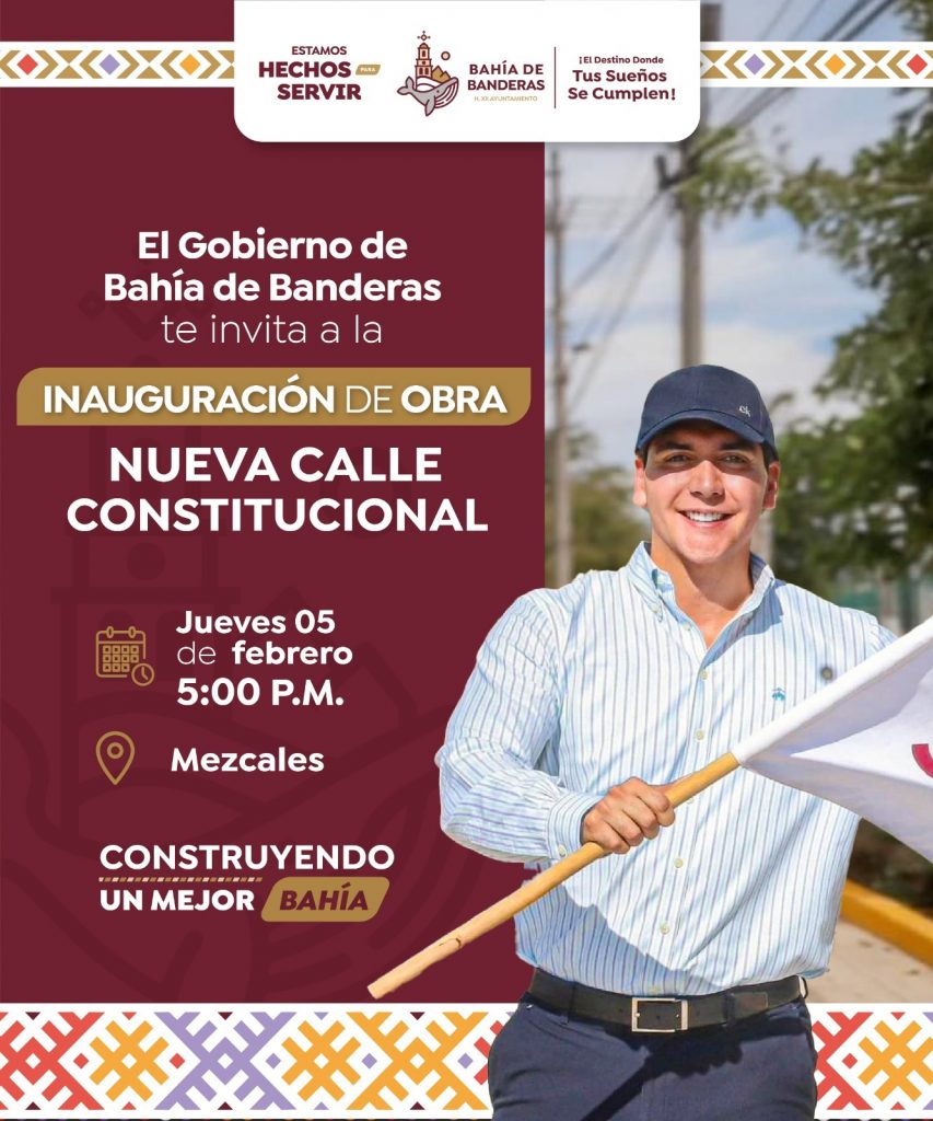 Héctor Santana inaugurará la Nueva Calle Constitucional en Mezcales