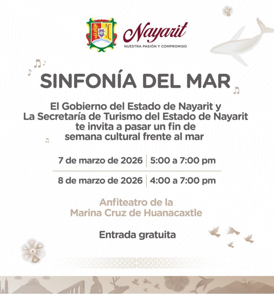 Invita Gobierno de Nayarit a disfrutar del evento cultural gratuito “Sinfonía del Mar”