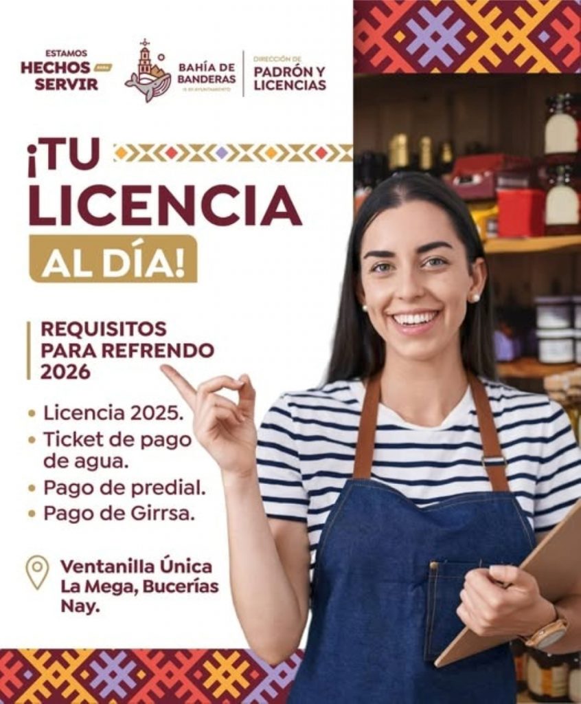 Gobierno Municipal de Bahía de Banderas invita a mantener «Tu Licencia al Día»