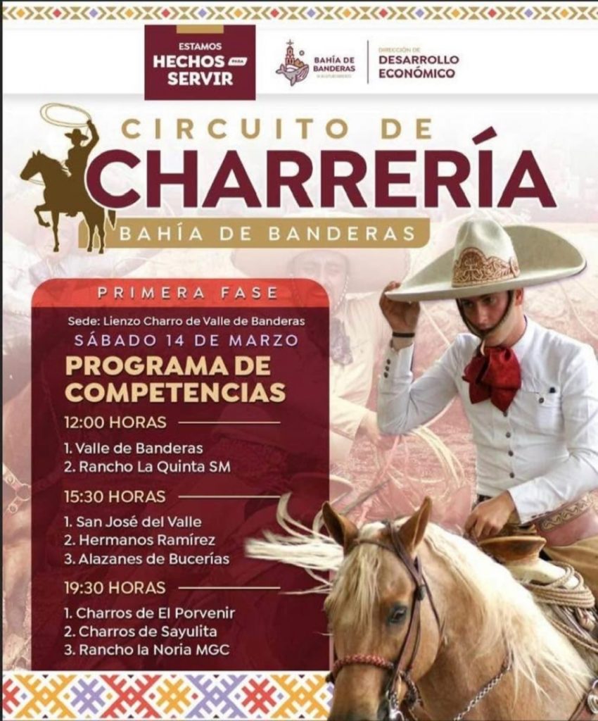 Valle de Banderas será sede de la primera fase del Circuito de Charrería Bahía de Banderas