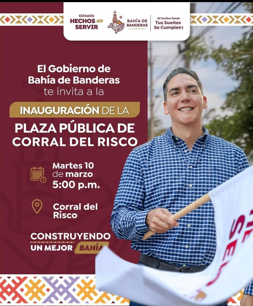 Héctor Santana invita a la inauguración de la Plaza Pública de Corral del Risco
