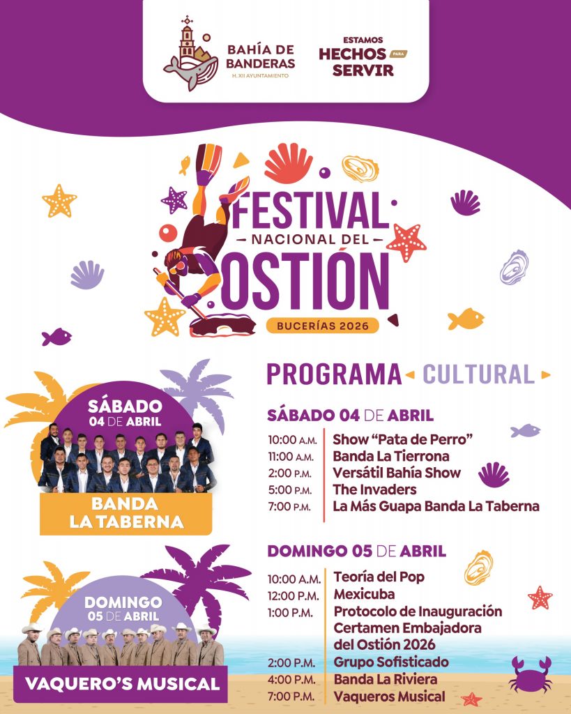 Todo listo para el Festival Nacional del Ostión 2026 en Bahía de Banderas